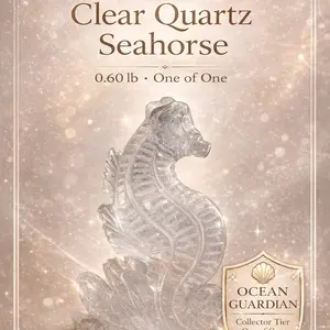 Clear Quartz Seahorse Carving • 0.60 lb • One of One • Collector Piece