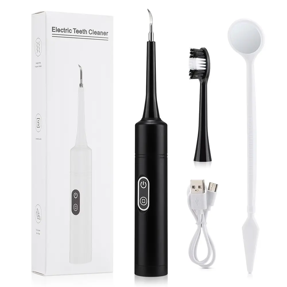 Portable Dental Cleaning Kit, Teeth Cleaner, Cleansing, 5 Modes, Removes Tartar, Smoke Stains & Tea Stains, Household Oral Care Device, Oral Hygiene Essentials, Available in Black & White