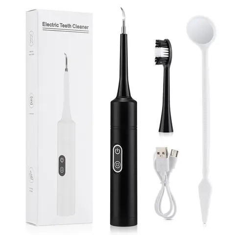 Portable Dental Cleaning Kit, Teeth Cleaner, Cleansing, 5 Modes, Removes Tartar, Smoke Stains & Tea Stains, Household Oral Care Device, Oral Hygiene Essentials, Available in Black & White