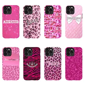 Juicy Couture Y2K Aesthetic Phone Case Cute Pink Cover,Suitable for iPhone 17/16/15/14/13/12/11 Pro Max/Plusand Samsung Galaxy S23-25, shock-absorbing, anti-drop protective case, lightweight, new fashion trend design
