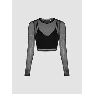 Cider  Sheer Long Sleeve Top & Tank Top