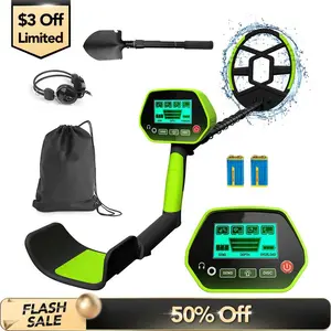 GoGonova Waterproof Metal Detector for Adults & Kids, with High Accuracy Lightweight 8" Search Coil, All Metal & Disc Modes