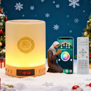 Quran Speaker with Remote Control Portable LED Bluetooth Touch Cube MP3 Music Player Night Light Rechargeable Speaker Free App HD Quality Color Change