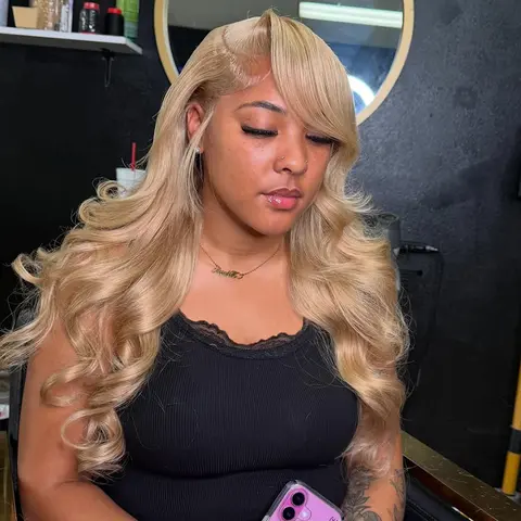 Ash Gold Colored Wig Body Wave Human Hair Pre Plucked Wig for Women Transparent 13x6 Lace Frontal 200% Density Platinum Blonde Brazilian Wig Beginner Friendly