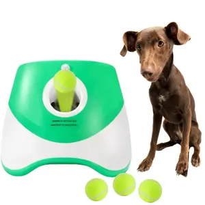 3 Mode Adjustable Pet Toy with Tennis Balls, Interactive Training Ball, Automatic Dog Ball Launcher & 3 Balls, Pet Supplies for Indoor Outdoor Interactive Playing
