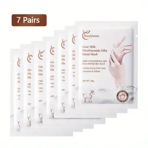 Goat's Milk Niacinamide Silky Hydrating Hand Mask, Pack of 10, Nourishing Moisturizing Hydration, Dead Skin Dry Cracks Nourishing Calluses Nail Moisturizer