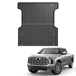 Garvee All-Weather Car Trunk Mats by Garvee for Toyota Tundra SR5 (2022-2025), Toyota Tacoma TRD Sport Double Cab (2005-2023), and Ram 1500 Limited Crew Cab 5.7FT (2019-2025) - Durable Rear Cargo Area Protectors