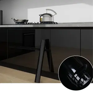 Thick Upgrade Shiny Glossy Self Adhesive Wall paper Modern Glossy Countertop Contact Paper Easy to Clean Anti Oil Removable Wallpaper Peel for Floor Kitchen Countertop Cabinets Door Table Desk Furniture Decal Wallpaper