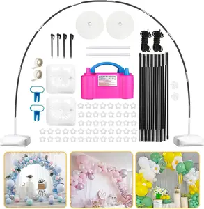 Balloon Arch Kit with Balloon Pump, 110V 600W Dual Nozzle Inflator with Balloon Arch Stand for Birthday Gender Reveal Baby Shower Balloons Decorations