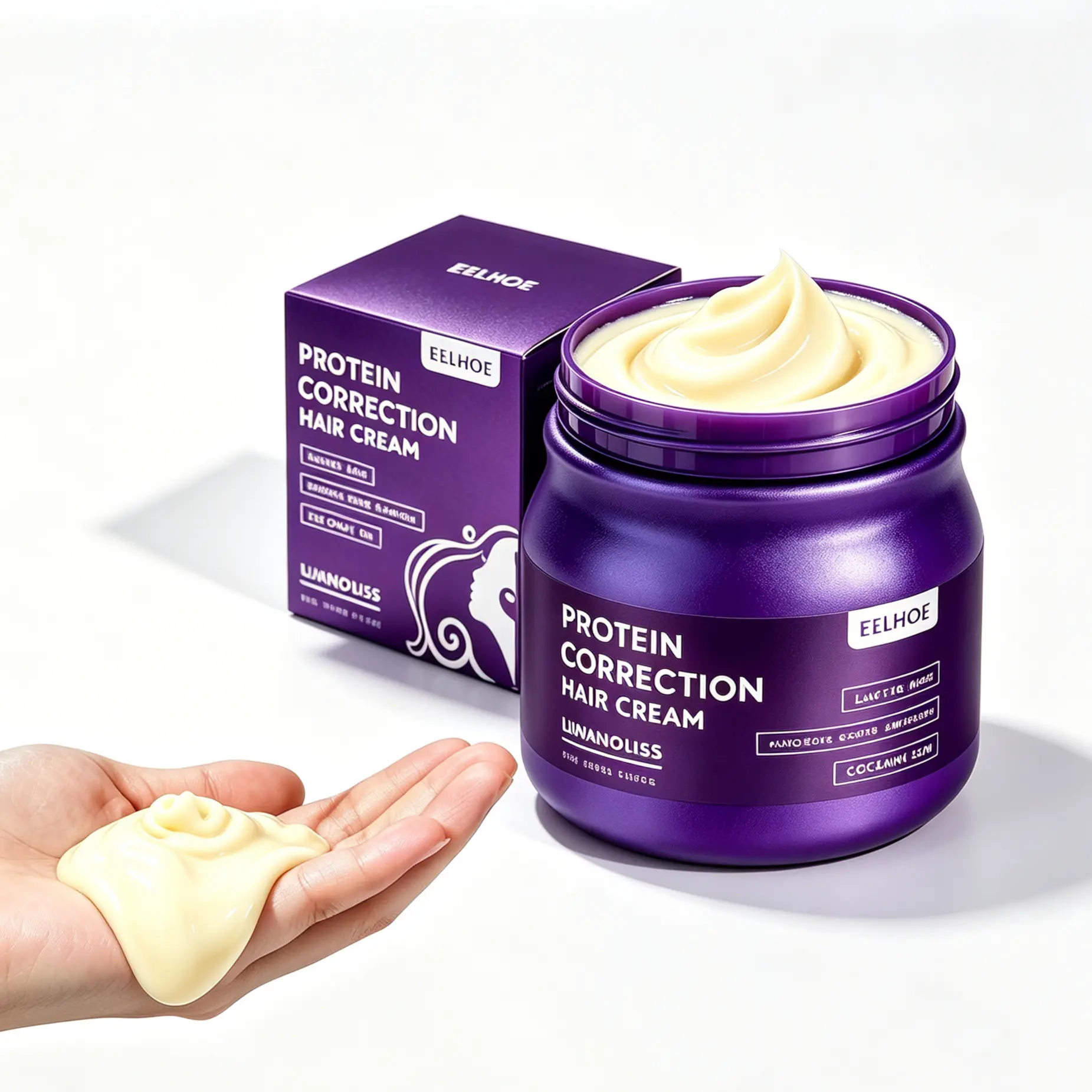 Keratin-Infused Smoothing Cream - At-Home Gentle Styling Treatment for Sleek, Manageable Locks