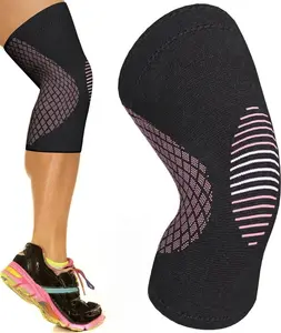 Knee Compression Sleeve for Men & Women - Best Compression Knee Brace for Walking, Running, Gym, Basketball, Weightlifting,Workout, Sports - Knee sleeves Support Compression & Stability