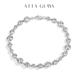 Gorgeous Synthetic Moissanite Tennis Bracelet for Women Birthday Party Anniversary Gift B022