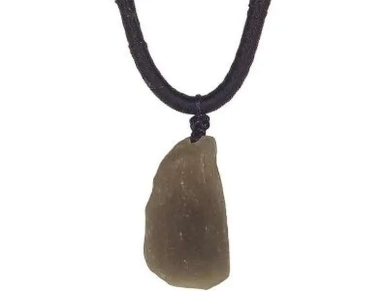 Meteorite Australian Cintamani Necklace,Raw Solitaire Tektite Meteorite Tektite Necklace,Irregular Shape
