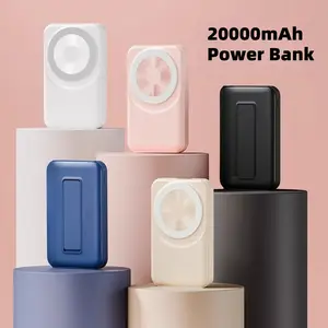 20000mAh Magnetic Wireless Charging Power Bank, 15W Fast Wireless Charging 22.5W PD Fast Charging Power Bank, 4 Outputs And Dual Input External Battery Pack For iPhone 17/16/15/14/13/12/11 And Other Android Universal