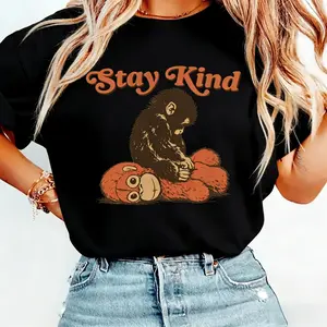 Friendly Little Monkey Shirt, Emotion Plush Toy, Internet Celebrity Emotion Shirt, Casual and Versatile