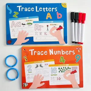 Educational Flashcard Set for Kids, Includes Letters and Numbers with Pronunciation, Reusable Writing Practice Tool, Perfect for Learning and Education, Flashcards Learning Alphabet