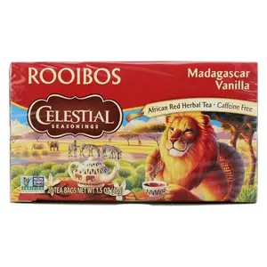 Celestial Seasonings Tea Red Rooibos Madagascar Vanilla (Pack of 3)