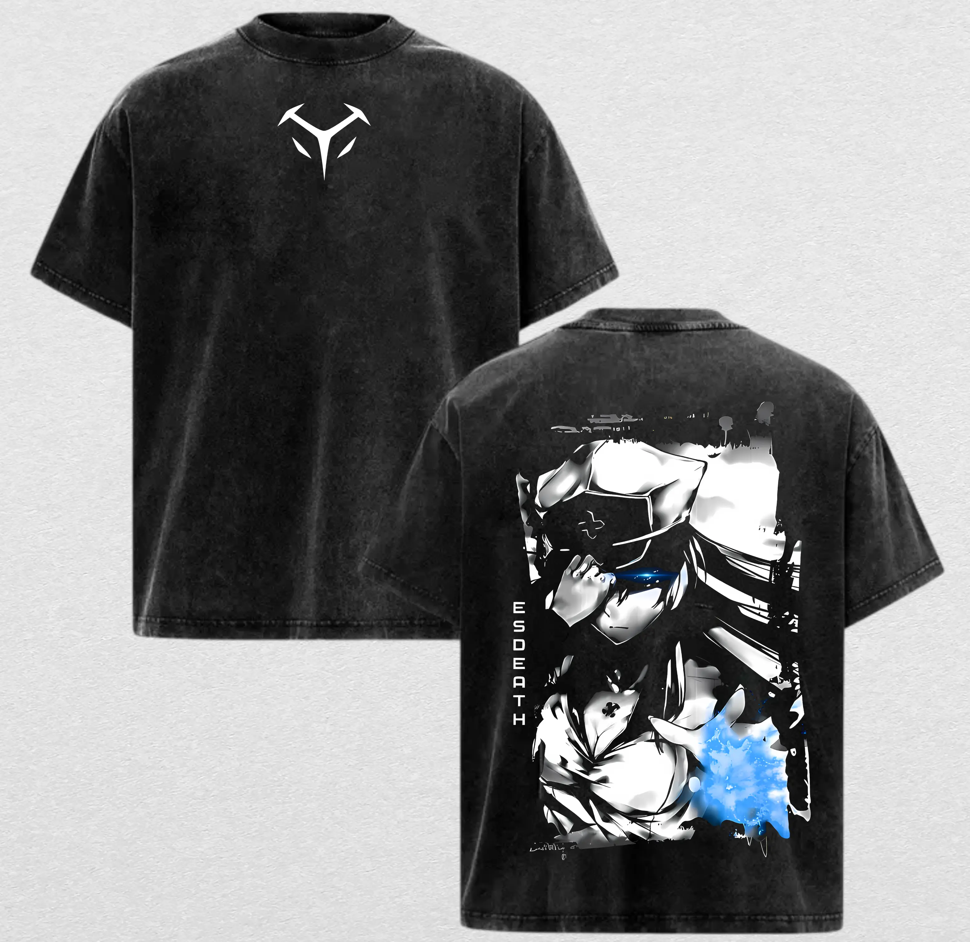 Esdeath | Akame ga Kill Washed Tee Streetwear Hoodie “Ice General Ruthless Beauty Commanding Power” — For Anime Fans For Drops That Radiate Supreme Aura
