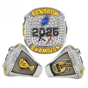 2026 Fantasy Football Championship Ring FFL World Series Factory Wholesale Zinc Alloy Material