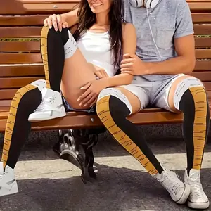 Women's Fun Chicken Claw Socks-Moisture Wicking Breathable, Black with Brown and White Stripes Design, Cartoon Pattern Fitness Casual Summer Essential, Moisture Absorption Quick Drying Fabric