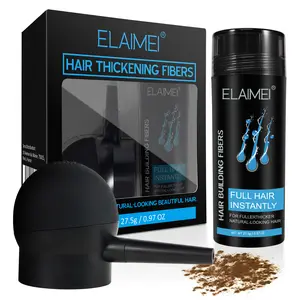 Elaimei Hair Thickening Fiber Set 27.5g, Built-In Spray Bottle, Suitable for Sparse Hair, Adds Volume & Density, Unisex Use, Volumizing Hair