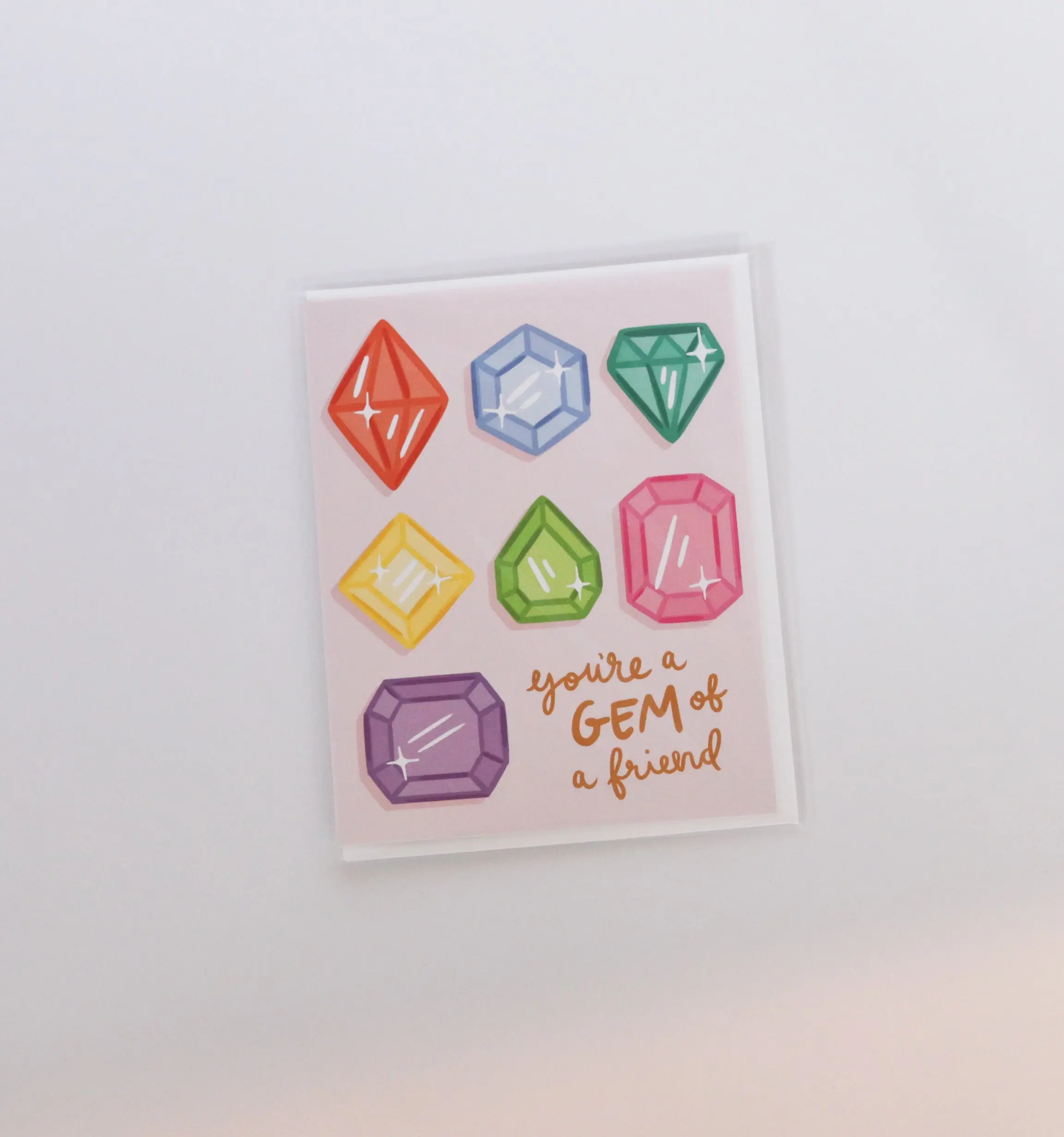 Gem of a Friend Greeting Card - Punny Friendship Card