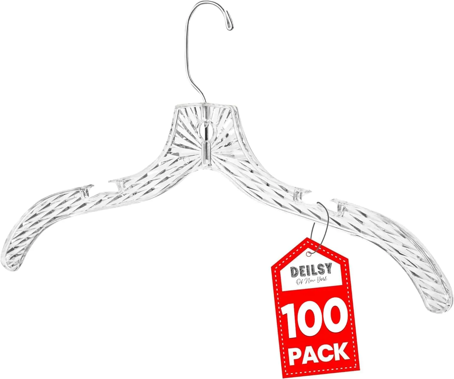 Clothes Hangers Plastic Set of 100 Pack Heavy Duty Hangers Dresses, T-Shirts Shirt Dress Blouse Hangers for Closet Organization Crystal Hanger Women and Men Coat Hanger