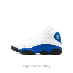 Retro White Hyper Royal Black New Lace Up Men's Breathable Outdoor Sneakers Casual Running Shoes