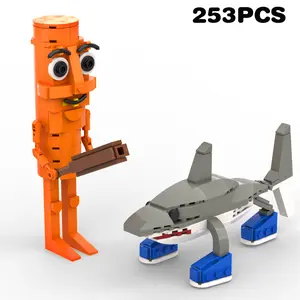 Tralalero Tralala Building Blocks Set, Tung Tung Sahur Meme Toy, Italian Brainrot Collectible Figurines, Collectible Figurine Gifts for Fans