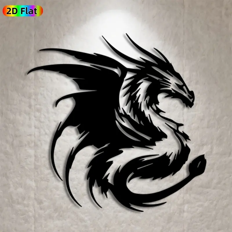 1pc Dragon Metal Wall Art,Dynamic Dragon Statue Mural, Ideal Gift for New Year, Halloween, Mythology Decor Enthusiasts, Rust-Resistant Metal Wall Decor Wall Sculptures, Perfect for Living Room Wall & Garden Fence Wall, Eye-Catching Home & Outdoor Decor