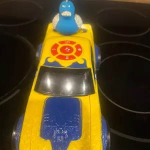 Blue bedazzled  shark rubber duck