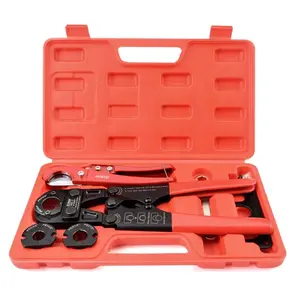 iCrimp F1807 PEX Crimp Tool Set for 3/8 in, 1/2 in, 3/4 in, 1 in Copper Rings with Pex Cutting Tool