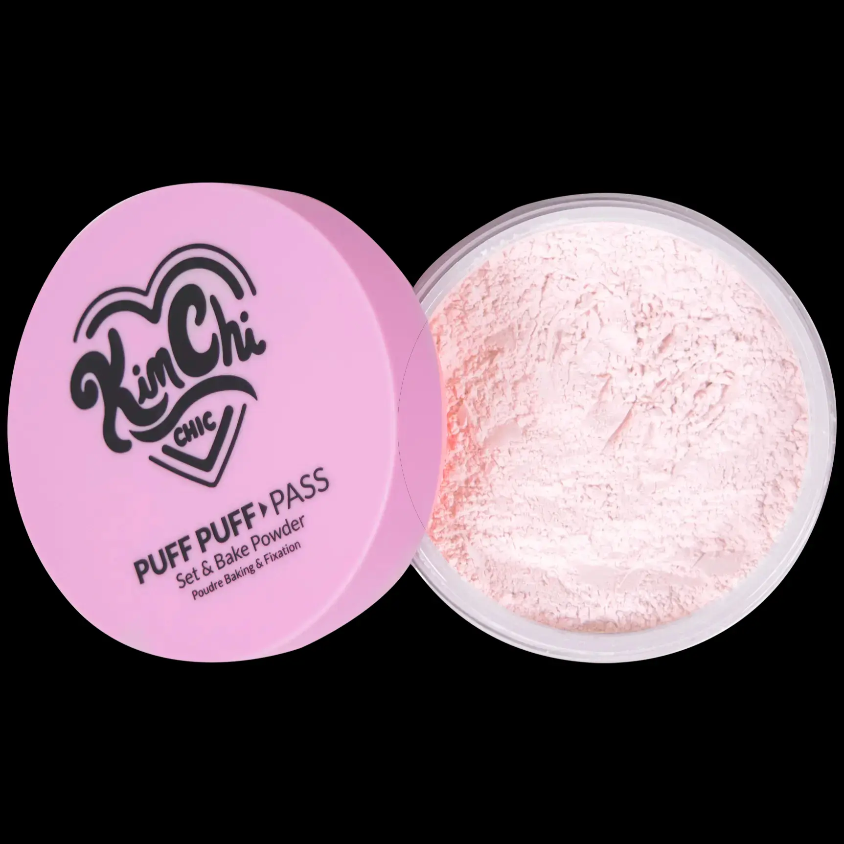 KimChi Chic Puff Puff Pass Translucent Set & Bake Powder - Long-Lasting Oil Control Makeup, Blurs Fine Lines & Pores, Suitable for All Skin Types