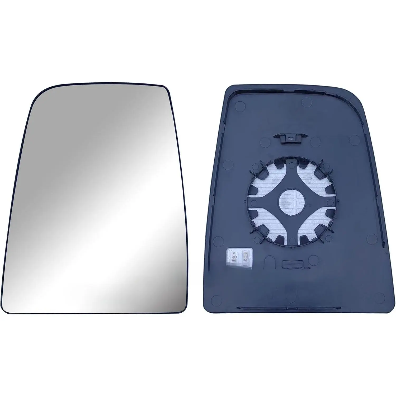 Left-Hand (LH) Side Plastic Heated Upper Van Side Mirror Glass Replacement - 5 3/4 in, OEM Match, Computer Tested Direct Swap, Easy Install, 100% Fit for Ford Transit T150/T250/T350 (2015-Onward), Full 1-Year Warranty, Vehicle Exterior Accessory