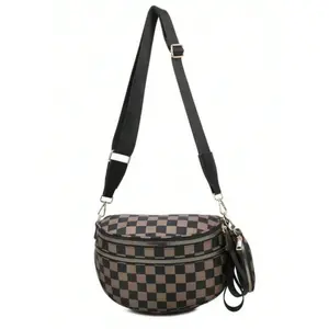 Fashion Plaid Pattern Shoulder Bag With Coin Purse, Large Capacity Handbag, Versatile Lightweight Crossbody Bag with Ajustable Breit Strap for Women
