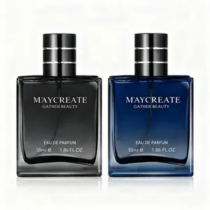 Maycreate Men's Eau De Toilette 55ml Azure Sea Salt Freshness & Knight Woodsy Deep Scent Long-Lasting Aroma for Daily Use and Travel