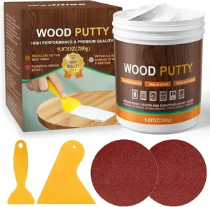 White  Filler, White  Putty, Paintable Stainable  Repair Putty, 9.87 Ounce  Furniture Repair kit, Quickly Repair  Cracks and Holes on Wooden Floor Furniture (White)