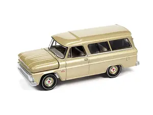 1966 Chevrolet Suburban Saddle Tan Metallic (Muscle Trucks) Diecast 1:64 Scale Model - Auto World 64322B