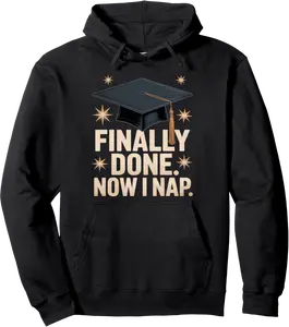 I Graduated Now I Nap Funny Grad 2025 Graduation Seniors Pullover Hoodie - Alizejaqua Shop 68B0F9TLZJQR