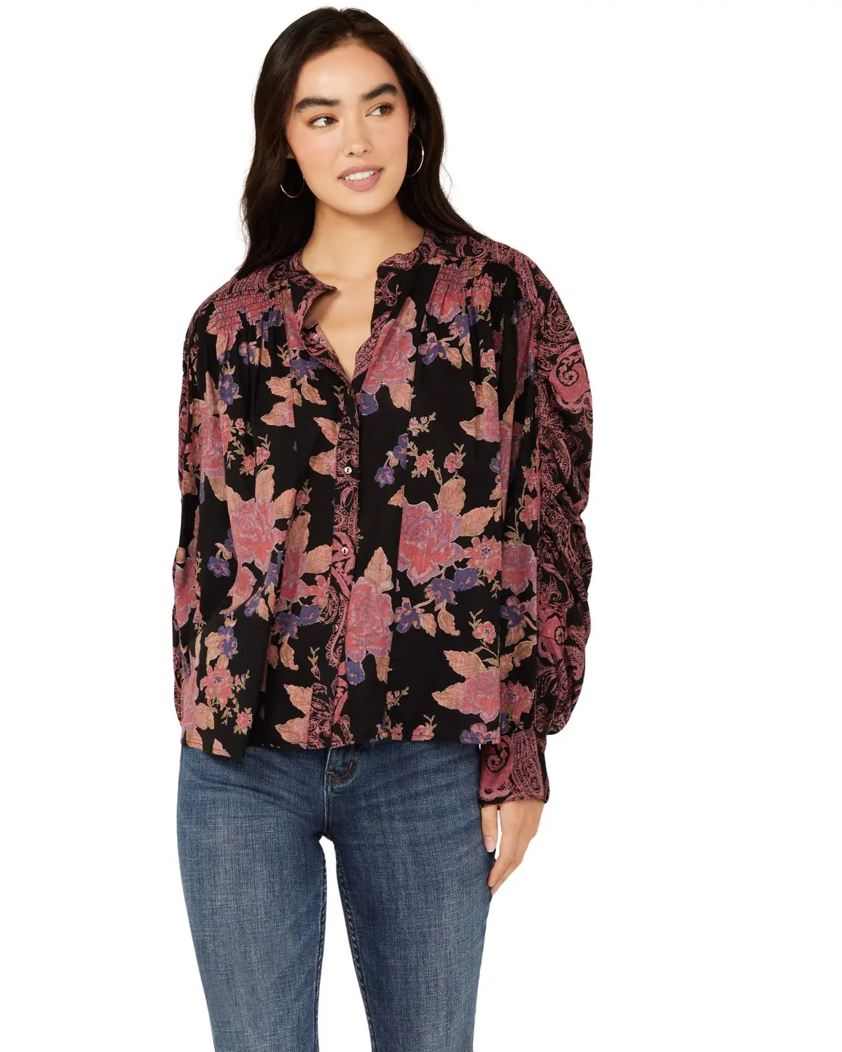 Free People Women's Women'S Maraya Floral Printed Top - Ob1749519