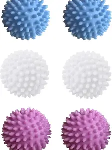Dryer Balls for Laundry - Non-Toxic Dryer Balls, 6 PCS, Reduces Drying Time & Static Washing Balls, Reusable, Pet Fur Remover for Laundry Bedding