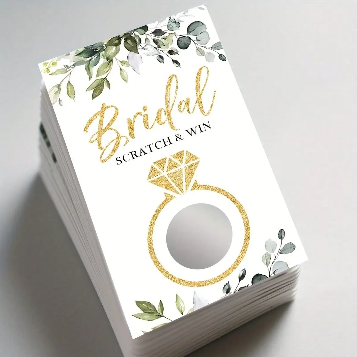 40Pcs Wedding Party Game Scratch-Off Cards, Fun Eucalyptus Theme Gift Props, Perfect for Bridal Shower & Weddings