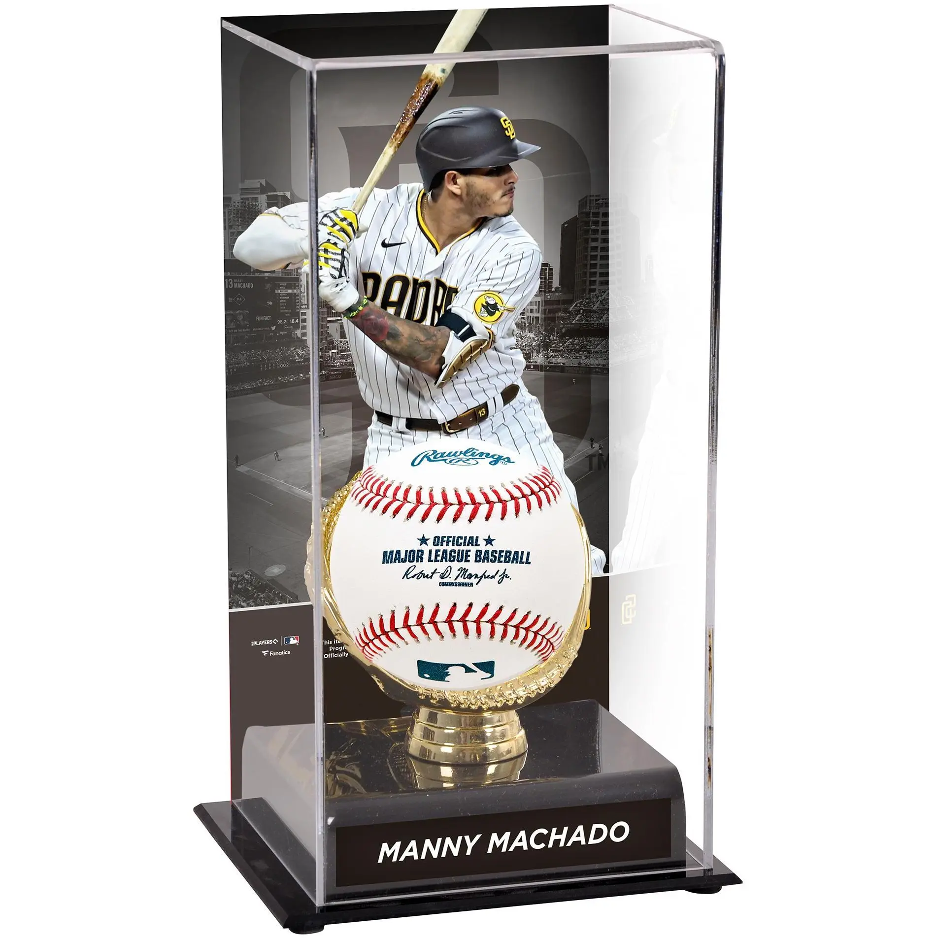 Manny Machado San Diego Padres Gold Glove Display Case with Image - V2 - Fanatics Authentic Certified