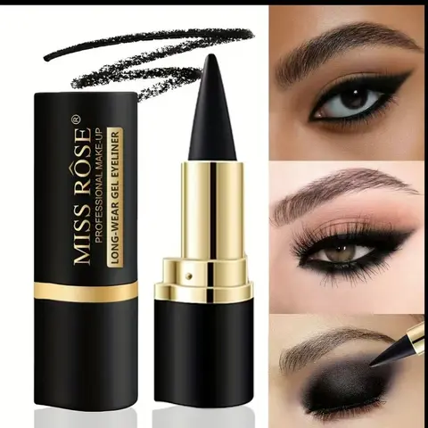 Multifunctional Solid Waterproof Eyeliner Pencil, Smudge Resistant Eyeliner, High-Pigment Eyeliner & Lip Liner, Long-Lasting Smudge-Proof Smooth Application, Ideal for Beginners, Eye Makeup Products