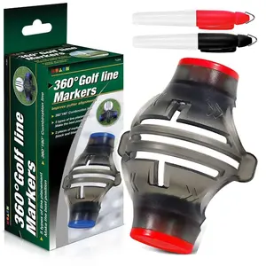 Golf Ball Marker Set, 1 Count Simple Design Golf Ball Marker with 2 Pen, Perfect Golf Alignment Tool for Golfers Training