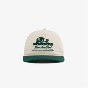 Aime Leon Dore Unisphere Embroidered Hat, Men's Trucker Hat, Adjustable Antique Buckle Strap, Green Camo Pattern, Made-to-Order