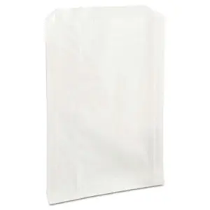 Bagcraft Papercon Grease-Resistant Single-Serve Bags, Wax-Coated Paper Food & Beverage Bags with Undercut Opening, Convenient Packaging for Flat-Storage Office Stationery & Gifts Wrapping