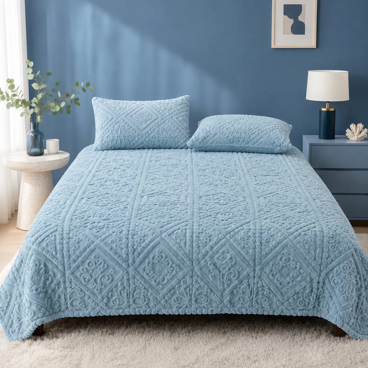 1 Piece Bed Sheet Set, Ultra Soft Sheets, Upto 16 Inches Deep Pocket Fitted Sheet, Hotel Luxury Sheets Bedding Embroidered Pillowcases - Adults Gifts