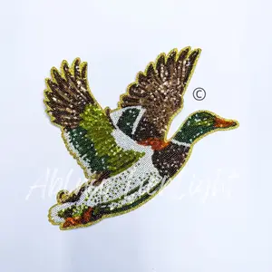 Mallard Duck Hunting Sequins Iron On Patch for Women’s Shirt Sweatshirts