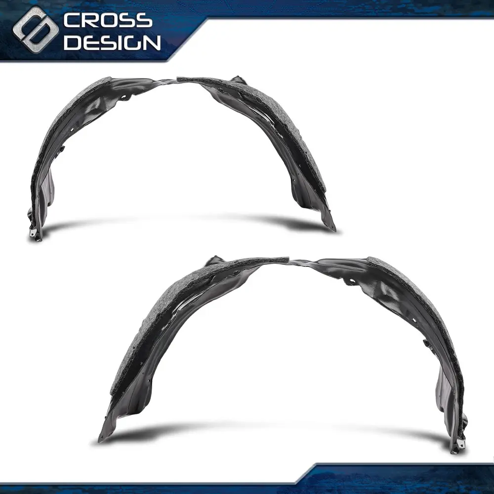 CROSSDESIGN 1 Pair Front Inner Fender Liners Set, Front Fender Liners Fit for 2013-2018 Lexus ES300h, ES350 (Car Exterior Mud Flaps & Splash Guards Accessory), Cross Design, 1 Pair Front Fender Liners